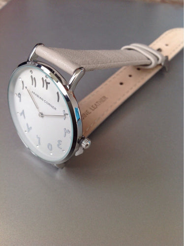Crystal  Grey leather
