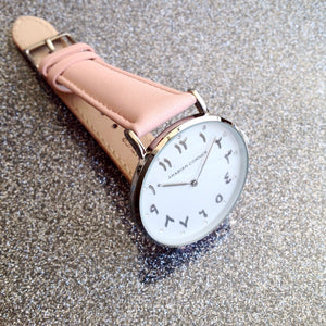 Silver Pink leather