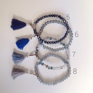 Bracelets "les bleus et gris"
